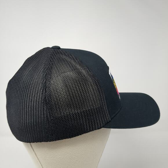 The North Face Fitted Baseball Cap Black One Size Mesh Back Embroidered 6 Panel - Picture 5 of 8